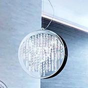 Comtemporary Crystal Pendant Lights with 6 Lights in Iron Ring