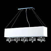 Stylish Crystal Pendant Lights with 5 Lights in Fabric Shade
