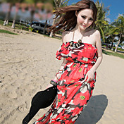 Lady Chiffon Holiday Long Beach Dress