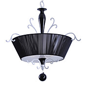 Ceramic Pendant Lights with 3 Lights Black