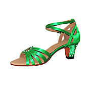 mulheres de cetim personalizadas de tornozelo tira latinos sapatos de dança / baile de desempenho (mais cores)