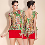 ts gedrukte staart blouse overhemd