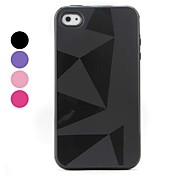 simple triángulo estilo de trama suave caso de iPhone 4 y 4S