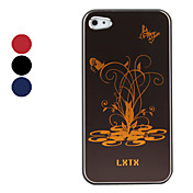 fiore e caso a farfalla in alluminio rigido per iPhone 4 e (colori assortiti) 4s
