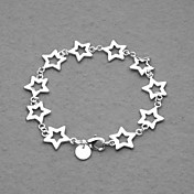 Amazing Silver Plated Ten Star Women's Bracelet