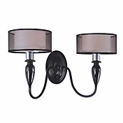 Ceramic Wall Lights with 2 Lights Fabric Shade