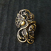 Bronzed Carved Flower Gothic Lolita Ring