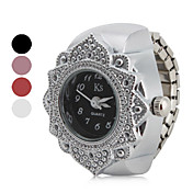 donne di fiori in stile analogico al quarzo lega orologio anello (colori assortiti)