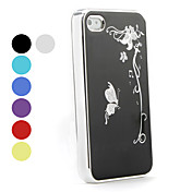 Elegant Style Butterfly Pattern Hard Case for iPhone 4 and 4S (Assorted Colors)