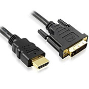 v1.3 placcato oro HDMI a DVI (24 +1) del cavo (2m)