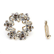 Gorgeous Alloy With Champagne Rhinestones Brooch