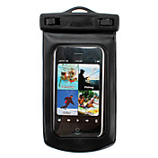 caso, bolsa impermeable con correa para el teléfono celular (negro)