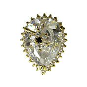 18K Gold Plated & Big AAA Level Cubic Zirconia Fashion Ring(More Colors)