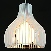 40W Modern Acrylic Pendant Light with 1 Light White