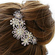 nydelig legering med rhinestone bryllup / spesiell anledning hår kammer / headpiece