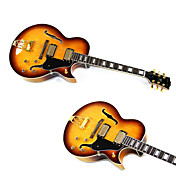 Derulo - (Jazzgitarre) hochwertige Ahorn Hollowbody electirc Gitarre mit Tasche / Gurt / Picks / Kabel / Whammybar