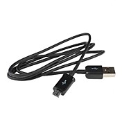 Micro USB Data and Sync Cable for Samsung Galaxy and Other Cellphones (Black, 110CM)