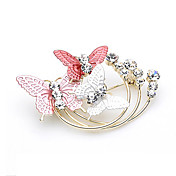 Gorgeous Alloy With Rhinestones Butterfly Brooch