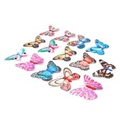 doppio strato decorativo magnetico frigorifero magnete farfalla (colore casuale)