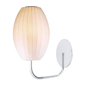 60W Contemporary Fibre Wall Light with 1 Light in Ellipse Design