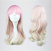 lolita vague perruque inspirée par rose et blanc 55cm couleurs mélangées douces