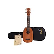 rainie - (p30) de alta grandioso concierto ukulele sólido de caoba con funda / sintonizador (forma de piña)