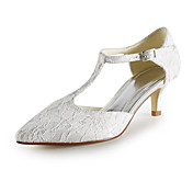 Lace Kitten Heel Pointy Toe/ Sandals Wedding Shoes(More Colors)