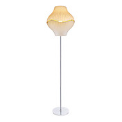 25W 1 - Light Comtemporary Floor Light in Fibre Shade