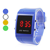 mænds plast digital LED armbåndsur (assorterede farver)