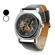 Men's PU Analog Mechanical Casual Watch (Assorted Colors)