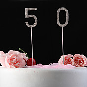 Shining Rhinestones Nunmer Cake Topper (Stick Length 12cm)