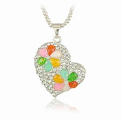 Gorgeous Alloy With Crystal Lovely Heart Women's Necklace