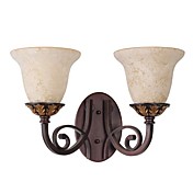 40W Antique 2 - Lampes murales légères sous abat-jour