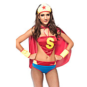 Sexy Women’s Red Game Halloween Costume(4 Pieces)