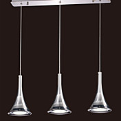 18W LED Lights Comtemporary Pendentif avec 3 lumières en acier inoxydable