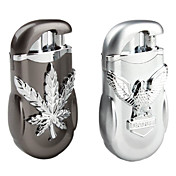 eagle, maple leaf mønster 2-i-1 flamme butan lighter (tilfeldig modell)