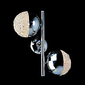 20W Contemporary Wall Lights with 2 Lights in Aluminum Wired Shades