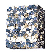 Contemporary Aluminum Wall Lights with 3 Lights in Cubic Floral Design