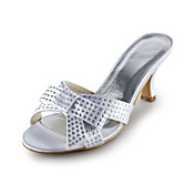 sateng stiletto hæl sandaler med beading bryllup / fest sko (flere farger)
