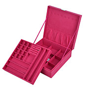 Big Square-shaped Flannel Women's Jewelry Box(More Colors)