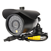600TVL IR-CUT Caméra IR Bullet Etanche à 25 mètres de portée IR 24pcs LED et Noir
