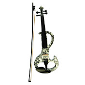 Violino elettrico (DSZA-1312) Parti Ebano con la causa / Rosin / Bow / cuffie / cavo (Crossbones) - Kinglos
