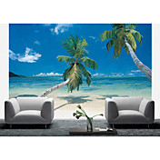 Palm Trees Beach and Tropical Coastal Landscapes Nature Mural