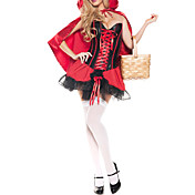 Hot Sexy Little Red Riding Hood Adult Womens Halloween Costume(3Pieces)