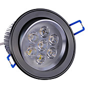 7W Black - Silver LED Ceiling Light with 7 LEDs with Driver (Swivel 0-60° , Cutting Dia 93mm)