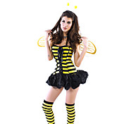 Sexy Cute Honey Bee Women `s Dress Halloween Costume (3stuks)