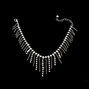 Charming Alloy Tassels Crystal Anklet