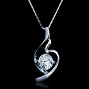 Joyería fina elegante Zircon Collar Plata