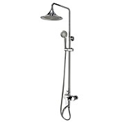 Contemporary Single Handle Adjustable Height Shower Faucet Chrome Finish