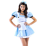 sexede kvinder blå fairy tail stuepige kjole halloween kostume (4 dele)